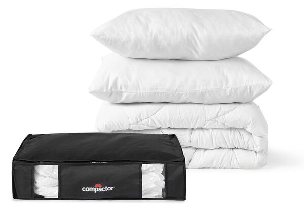 Crna kutija za odlaganje odjeće ispod kreveta Compactor XXL Black Edition 3D, 145 l