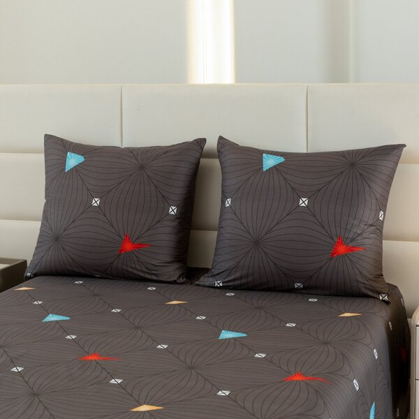 Posteljina od mikrovlakana ORBITA tamno siva Dimenzije posteljine: 2 kom 70 x 80 cm | 160 x 200 cm