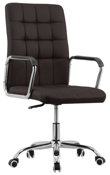 VidaXL Okretna uredska stolica od tkanine smeđa