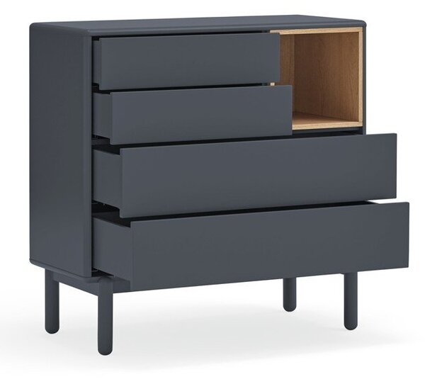 Tamnosiva niska komoda 90x90 cm Corvo - Teulat