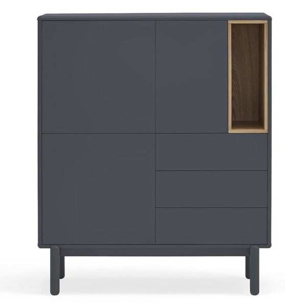 Tamno siva visoka komoda 100x120 cm Corvo - Teulat