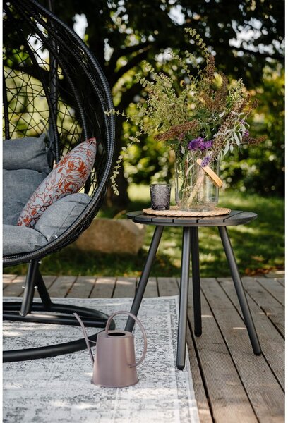 Sivi vrtni stol Debut Lounge, Ø 51 cm