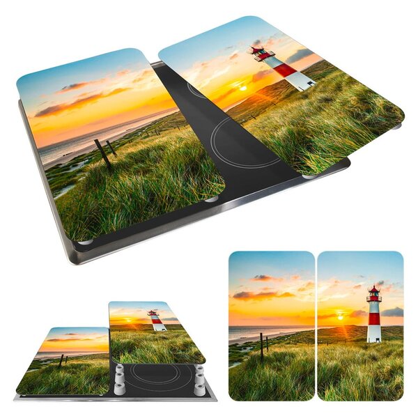 Poklopci za štednjak od kaljenog stakla u setu od 2 komada 52x30 cm Lighthouse - Maximex