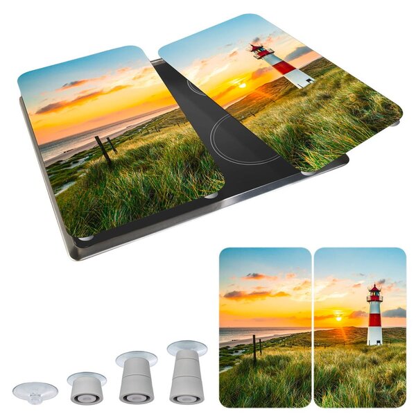 Poklopci za štednjak od kaljenog stakla u setu od 2 komada 52x30 cm Lighthouse - Maximex