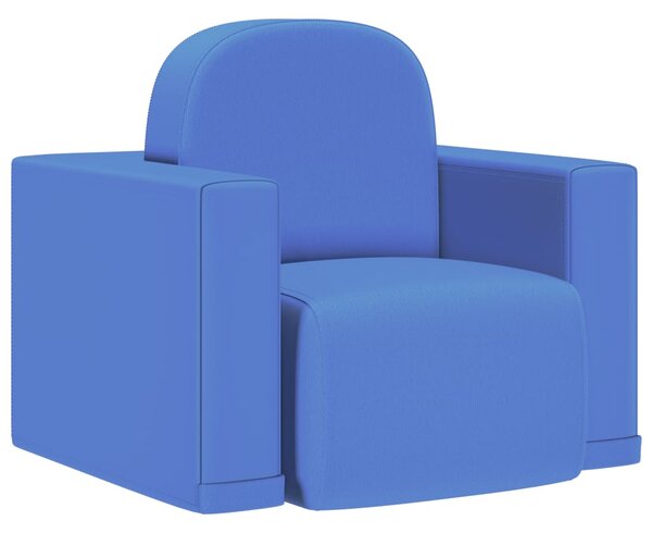 VidaXL 2-u-1 dječja sofa od umjetne kože plava