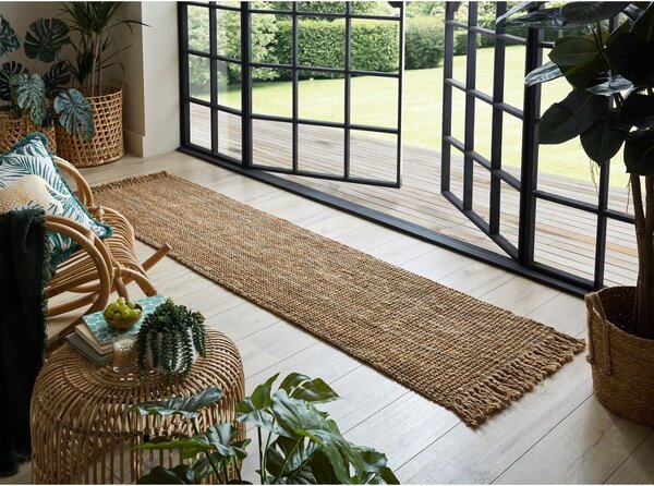 Smeđa podloga od jute Flair Rugs Jute, 60 x 230 cm