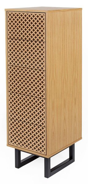 Komoda u dekoru hrast Woodman Camden Diamond, 40 x 123 cm