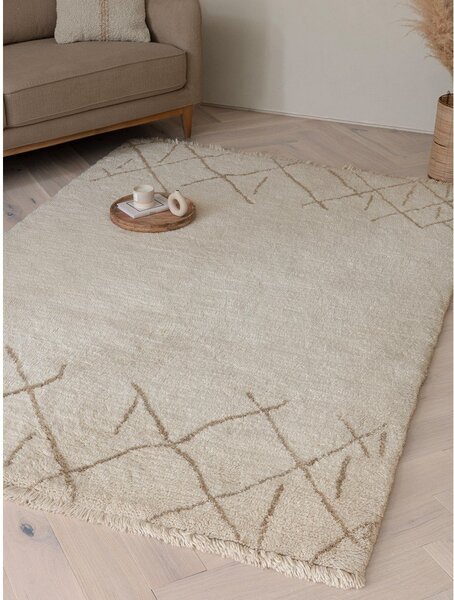 Krem periv/ručno rađen vunen tepih 200x290 cm Azera Crosshatch – Asiatic Carpets