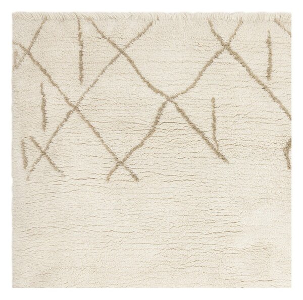 Krem periv/ručno rađen vunen tepih 200x290 cm Azera Crosshatch – Asiatic Carpets