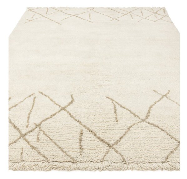 Krem periv/ručno rađen vunen tepih 200x290 cm Azera Crosshatch – Asiatic Carpets