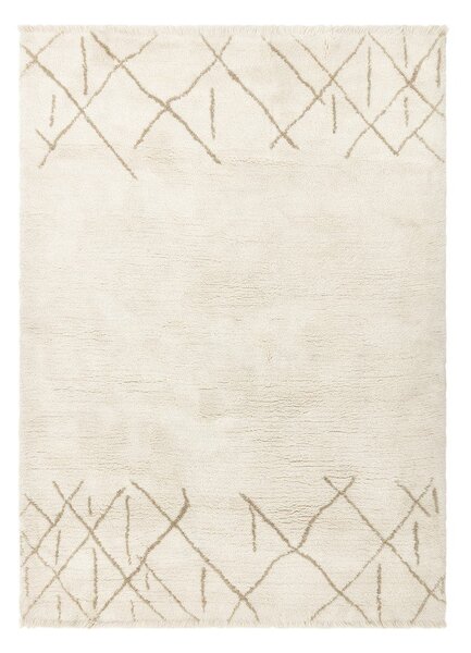 Krem periv/ručno rađen vunen tepih 200x290 cm Azera Crosshatch – Asiatic Carpets