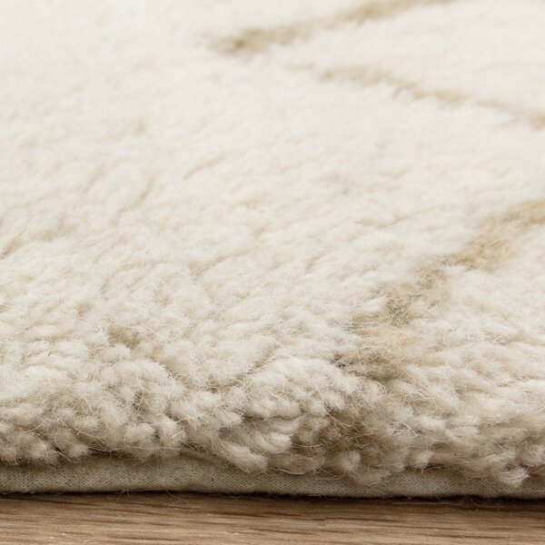 Krem periv/ručno rađen vunen tepih 200x290 cm Azera Crosshatch – Asiatic Carpets