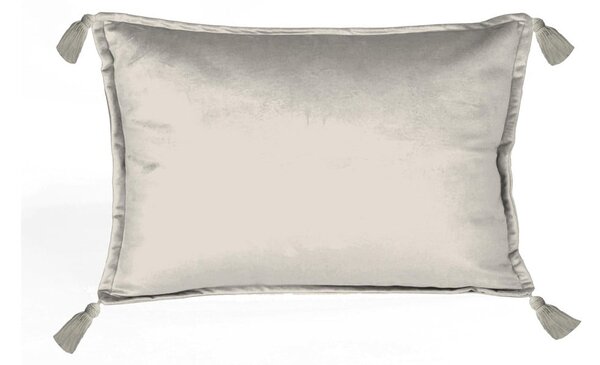 Sivi baršunasti jastuk Velvet Atelier Borlas, 50 x 35 cm