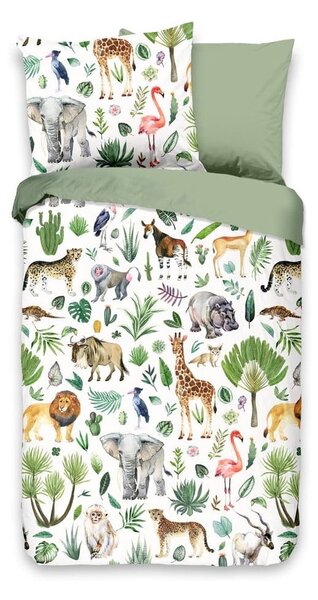 Dječja pamučna posteljina Good Morning Džungle, 120 x 150 cm