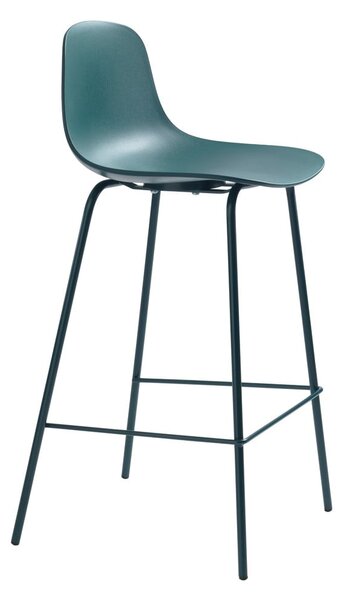 Petrolej zelena plastična barska stolica (visine sjedala 67,5 cm) Whitby – Unique Furniture