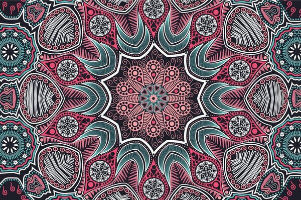 Tapeta indijska Mandala s cvjetnim uzorkom