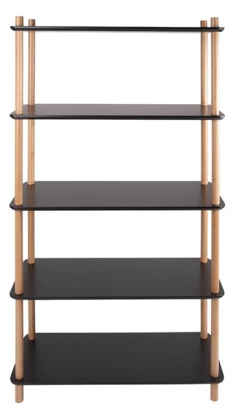 Crni regal s bambusovim nogama Leitmotiv Cabinet Simplicity