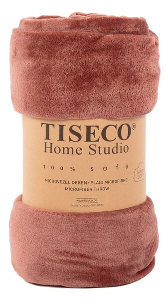 Ružičasta mikro plišana deka Tiseco Home Studio, 130 x 160 cm