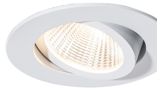 Set od 6 ugradbenih reflektora bijeli 6,8 cm uklj. LED 545 lm mogućnost prigušivanja IP65 - Gaius