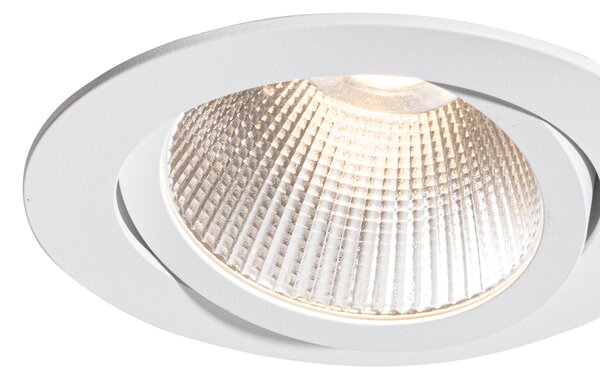 Set od 6 ugradbenih reflektora bijeli 9,5 cm uklj. LED 1300 lm mogućnost prigušivanja IP65 - Gaius