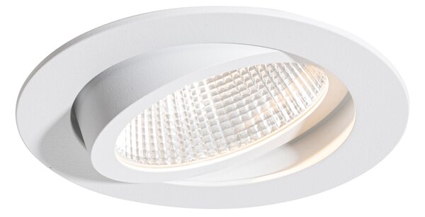 Ugradbena svjetiljka bijela 9,5 cm uklj. LED 1015 lm s mogućnošću prigušivanja IP65 - Gaius