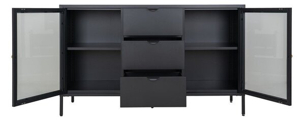 Crna metalna komoda 140x85 cm Dalby – House Nordic