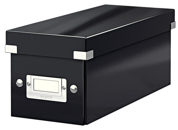 Crna kartonska kutija za pohranu s poklopcem 14x35x14 cm Click&Store – Leitz
