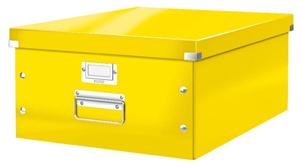 Žuta kartonska kutija za pohranu s poklopcem 37x48x20 cm Click&Store – Leitz