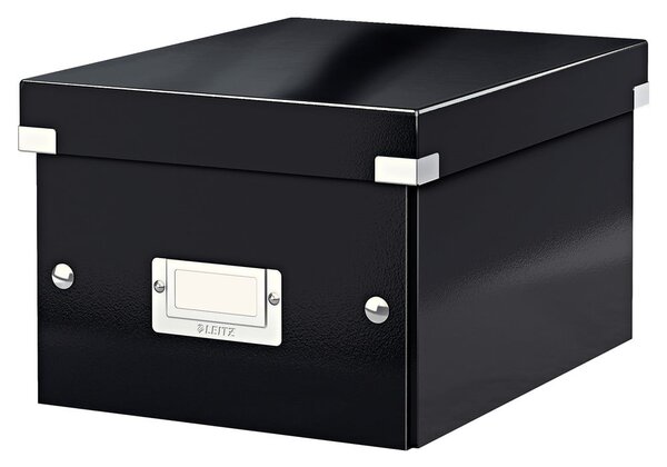 Crna kartonska kutija za pohranu s poklopcem 22x28x16 cm Click&Store – Leitz