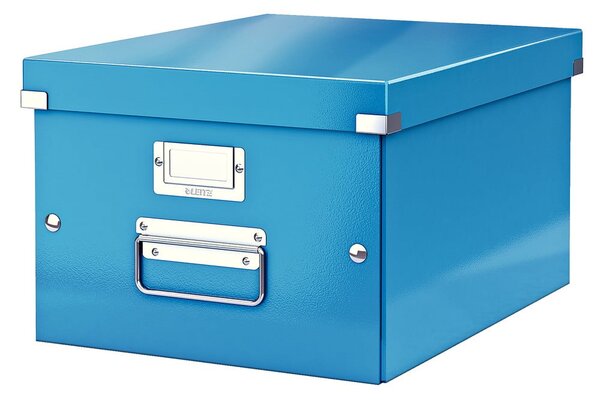 Plava kartonska kutija za pohranu s poklopcem 28x37x20 cm Click&Store – Leitz