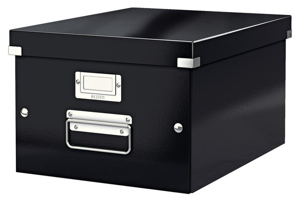 Crna kartonska kutija za pohranu s poklopcem 28x37x20 cm Click&Store – Leitz
