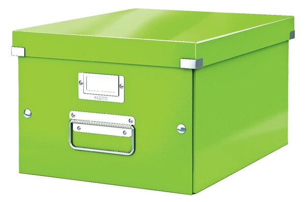 Zelena kartonska kutija za pohranu s poklopcem 28x37x20 cm Click&Store – Leitz