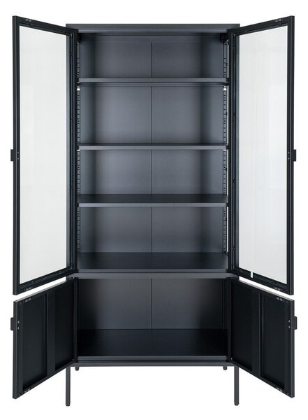 Crna metalna vitrina 80x180 cm Brisbane – House Nordic