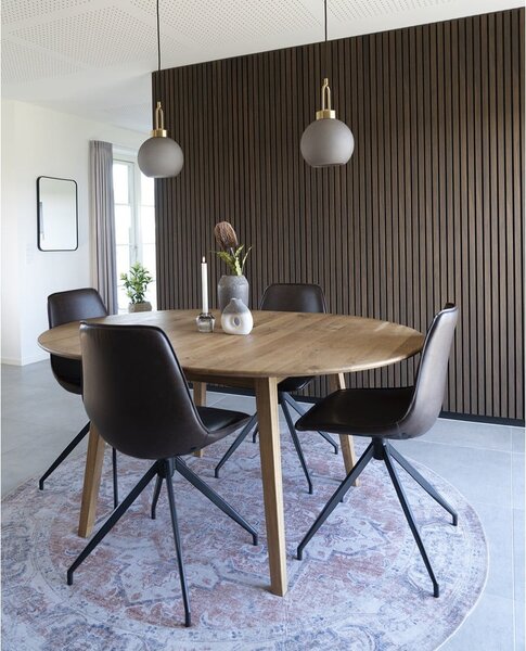 Okrugli proširiv blagovaonski stol od punog hrasta ø 118 cm Metz – House Nordic