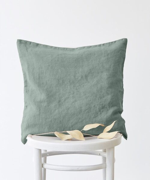 Zelena lanena jastučnica Linen Tales, 50 x 50 cm