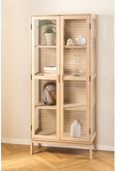 Vitrina u dekoru hrasta u prirodnoj boji 80x180 cm Linley – Actona