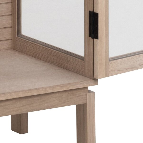 Vitrina u dekoru hrasta u prirodnoj boji 80x180 cm Linley – Actona
