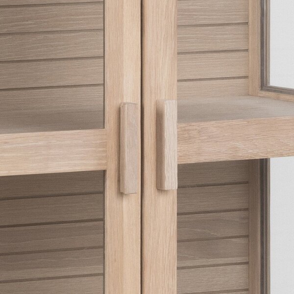Vitrina u dekoru hrasta u prirodnoj boji 80x180 cm Linley – Actona