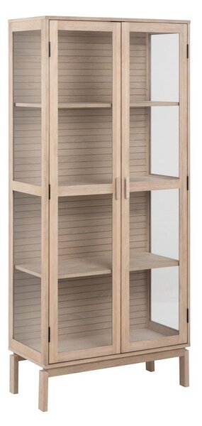 Vitrina u dekoru hrasta u prirodnoj boji 80x180 cm Linley – Actona