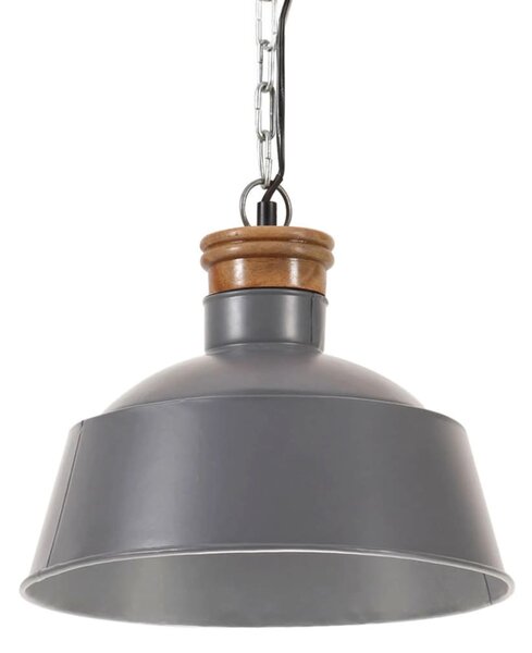VidaXL Industrijska viseća svjetiljka 32 cm siva E27
