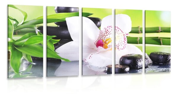 5-dijelna slika japanska orhideja