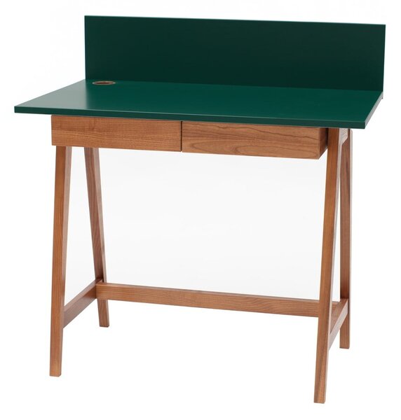 Zeleni radni stol s podnožjem od jasena Ragaba Luka Oak, duljina 85 cm