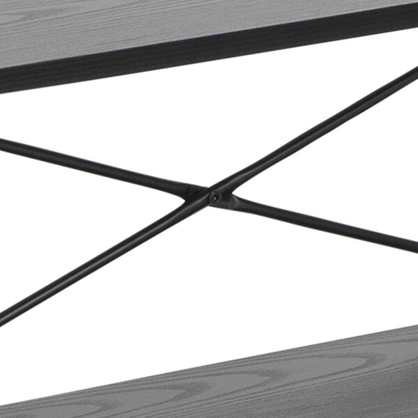 Crni regal u dekoru jasena 94x172 cm Angus – Actona