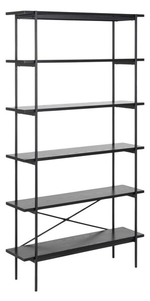 Crni regal u dekoru jasena 94x172 cm Angus – Actona
