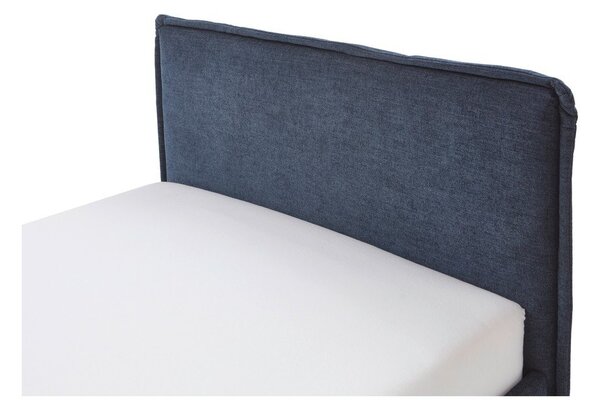 Tamno plavi podstavljeni dječji krevet s prostorom za odlaganje s podnicom 140x200 cm Fun – Meise Möbel