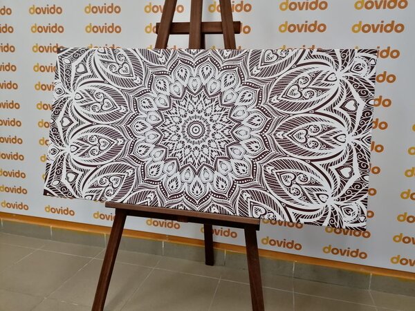 Slika Mandala harmonije na smeđoj pozadini