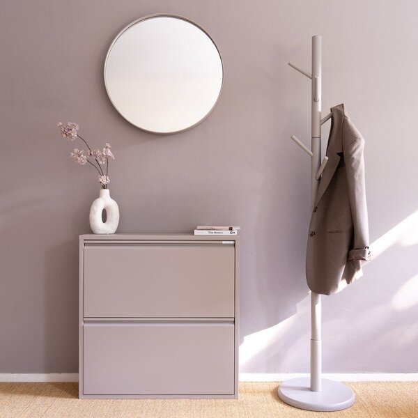 Smeđe-sivi metalni preklopni ormarić za cipele 75x77,5x22,5 cm Billy – Spinder Design
