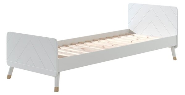 Bijeli dječji krevet od borovine Vipack Billy, 90 x 200 cm