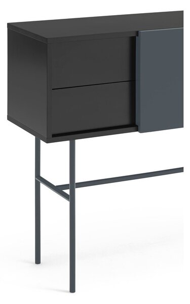 Crni/antracitno sivi pomoćni stol 35x110 cm Nube – Teulat