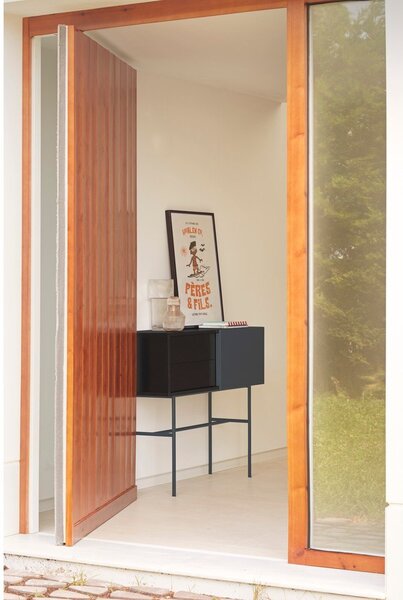 Crni/antracitno sivi pomoćni stol 35x110 cm Nube – Teulat